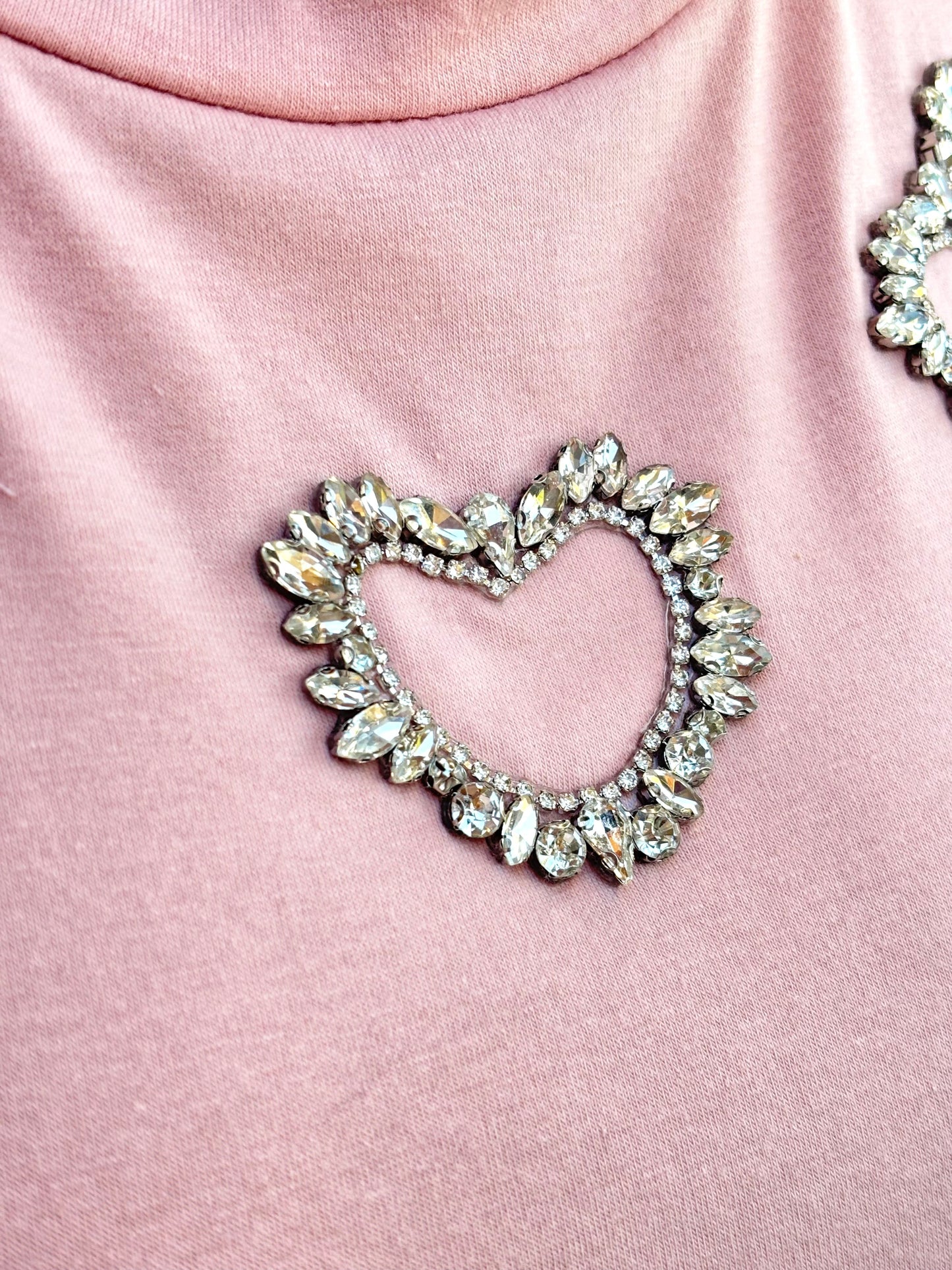 Camisa corazones brillantes rosado S-XL IN1-2219 450350