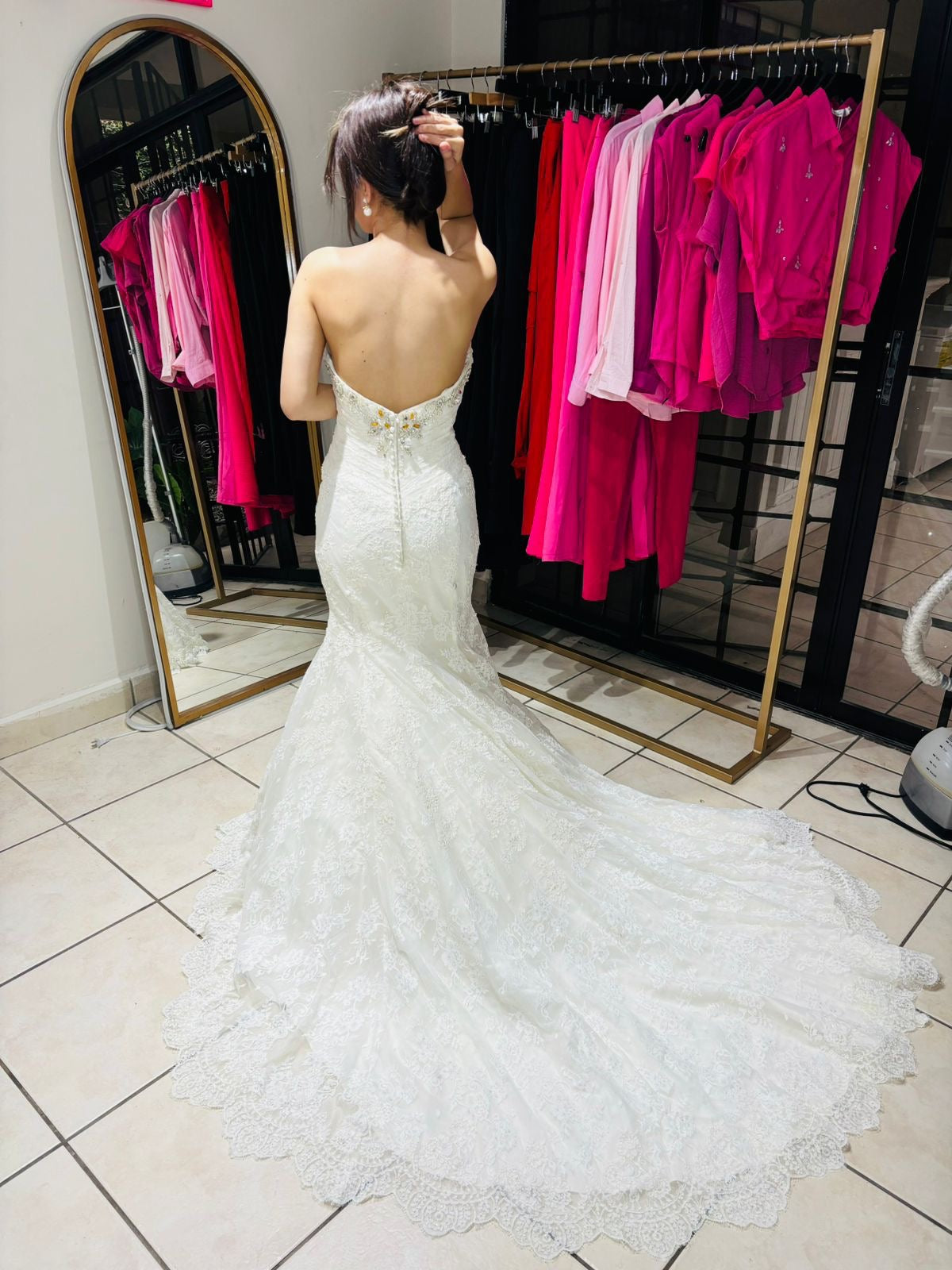 Vestido gala dama blanco novia talla 0/2