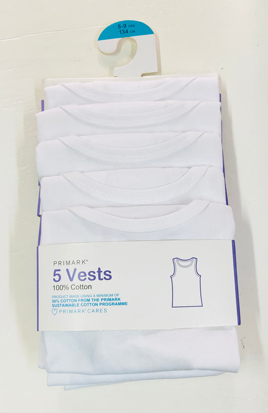 Set 5 Camisas blancas centros primark unisex niña niño