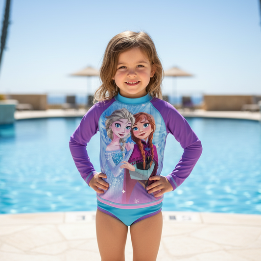 Set 2 piezas traje de baño niña Frozen Morado I6-F2-631D promo 2x1000