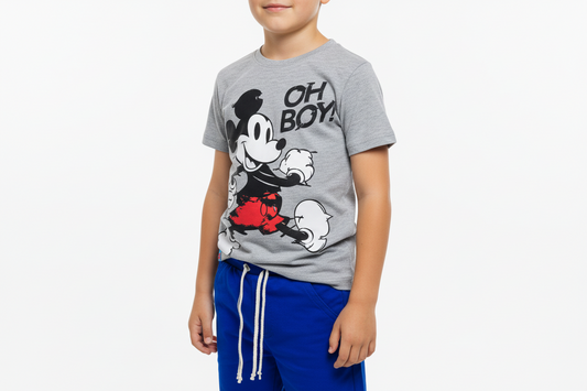 Set conjunto 2 piezas Mickey camisa gris bebe niño D9-MK-1303B 545490