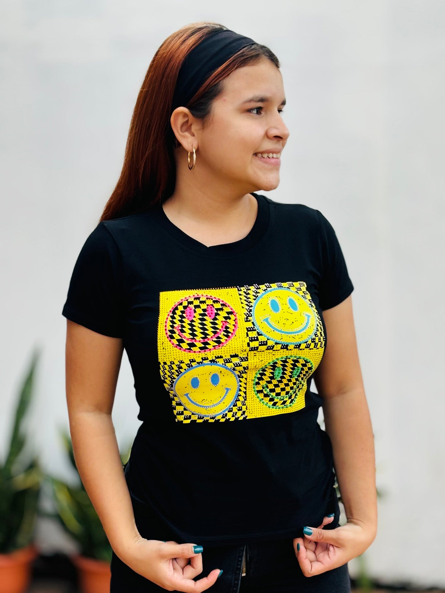 Camisa carita feliz negro S-XL IN1-2201 450350