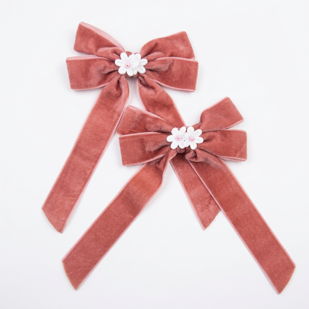 Par ganchos rosados handmade