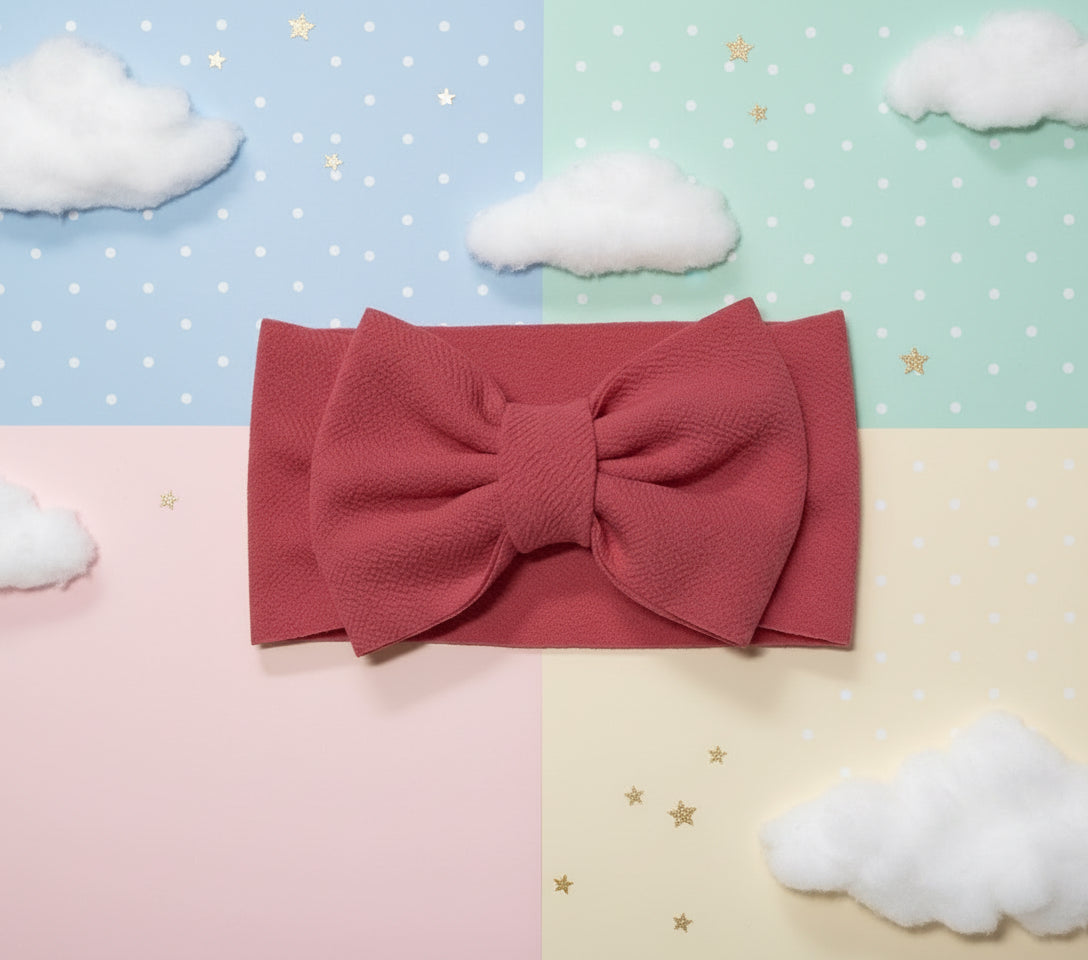 Vincha diadema rosada niña tela chongo 021715