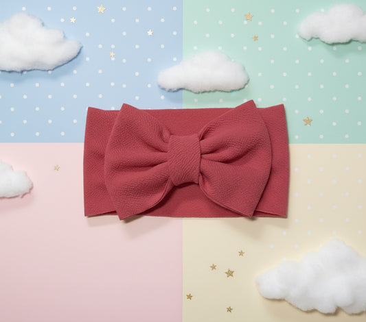 Vincha diadema rosada niña tela chongo 021715