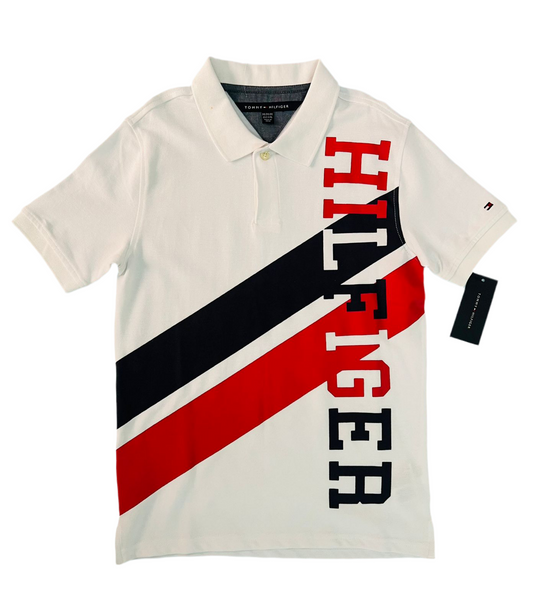 Camisa blanca Tommy  Hilfiger niño tipo polo