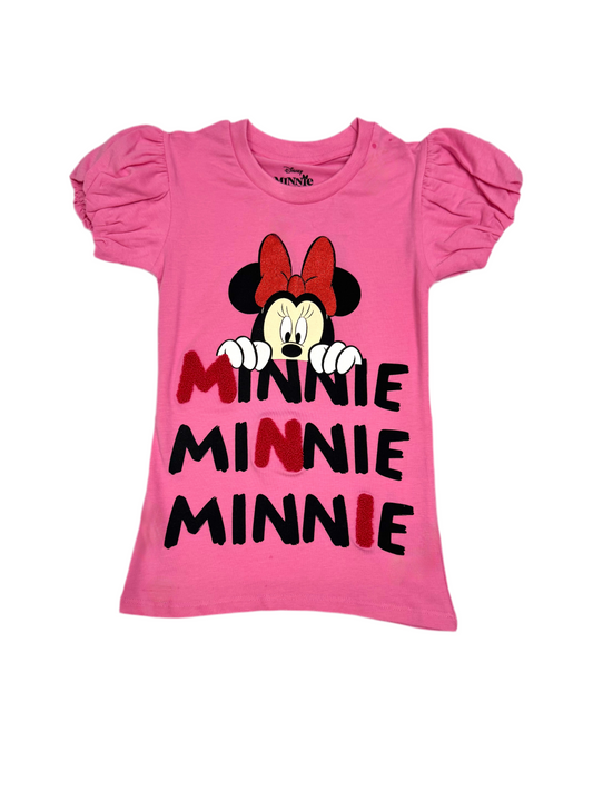 Camisa rosada escarchada niña Minnie Disney MM-2620