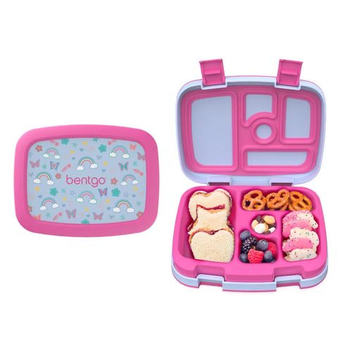 Contenedor para comida lonchera Bentgo bento rosada arcoiris