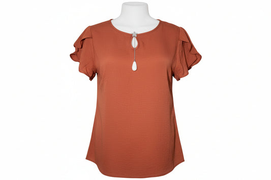 Camisa formal terracota mujer dama IN1-1667 390290 promo 3x1000