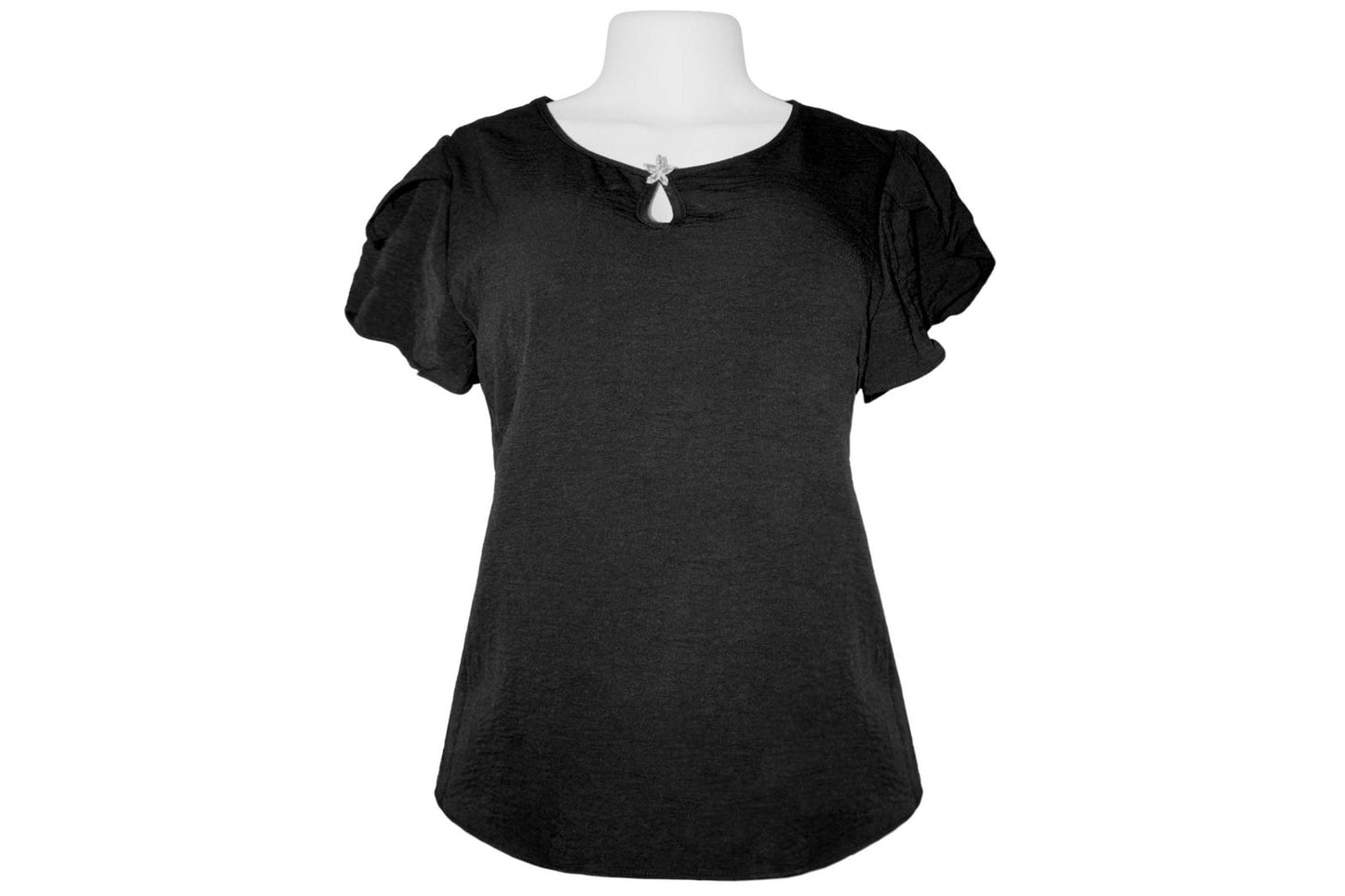 Camisa formal negra mujer dama IN1-1667 390290 promo 3x1000