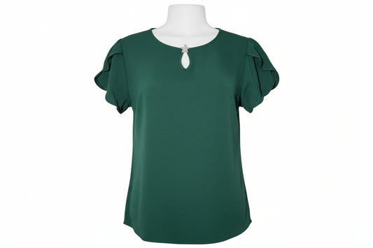 Camisa formal verde mujer dama IN1-1667 390290 Promo 3x1000