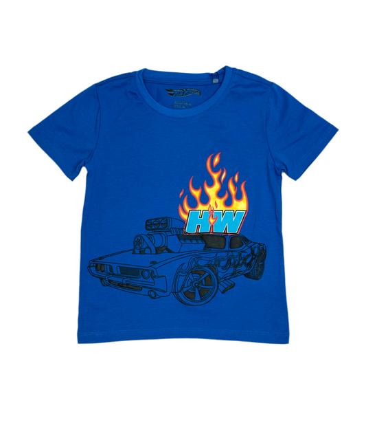 Camisa azul oscuro niño fuego Hotwheels HW-91390