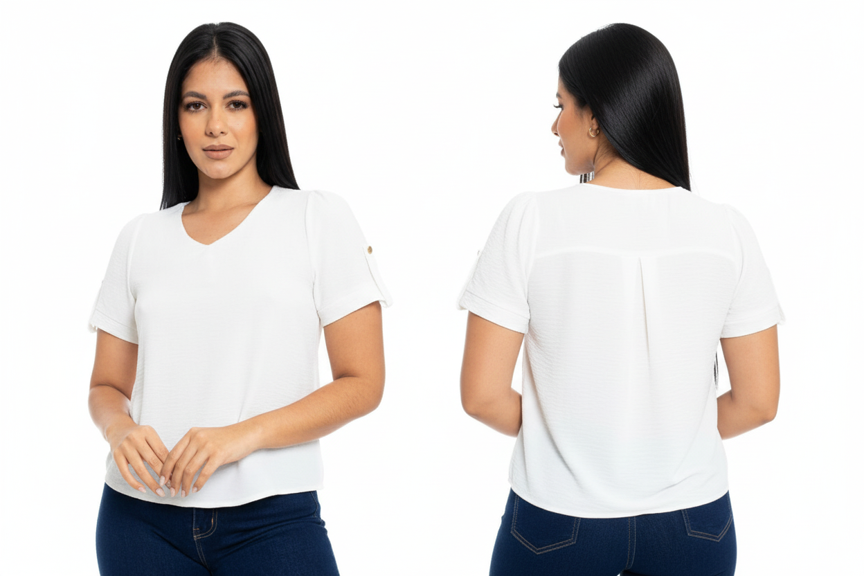 Camisa para dama blanco Chic mi CTD1199-34 445390 promo 3x1000