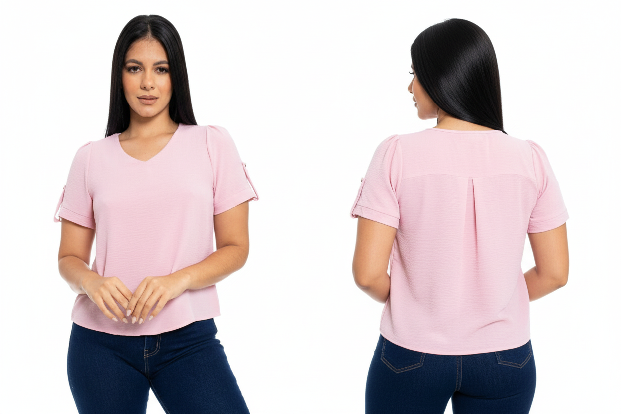Camisa para dama rosado Chic mi CTD1199-34 445390 promo 3x1000