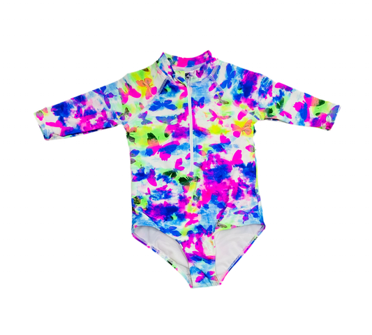 Traje de baño una pieza niña mariposas colores