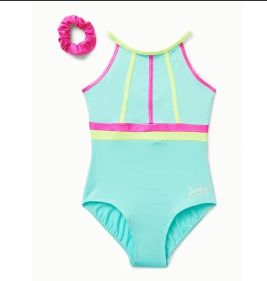 Leotardo Dance Gym verde aqua niña Justice gimnasia