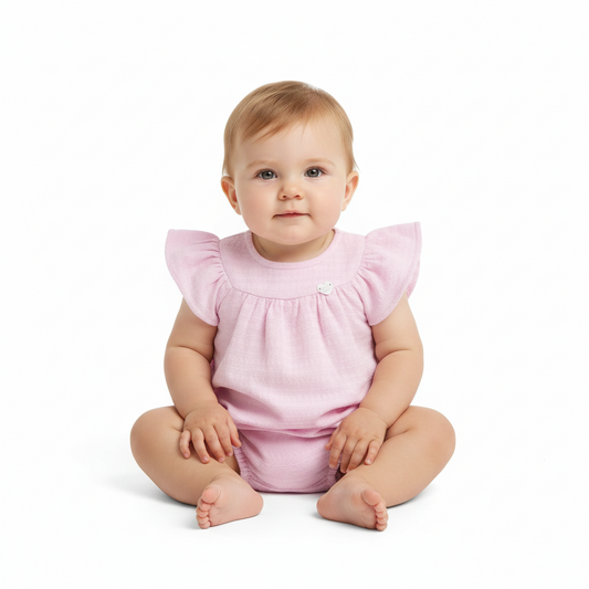 Mameluco overall rosado bebe niña quimby 34125-132802 promo 2x1000