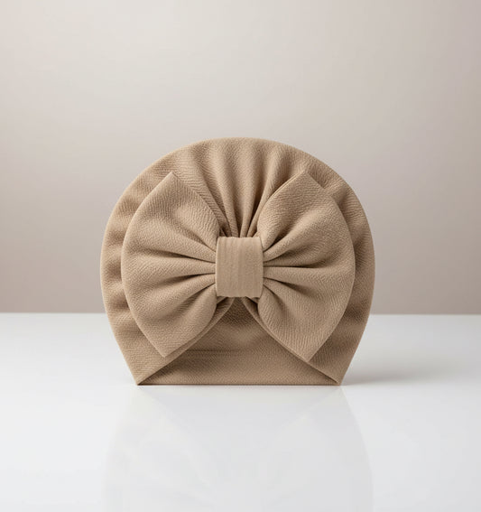 Turbante gorro bebe café niña 020723