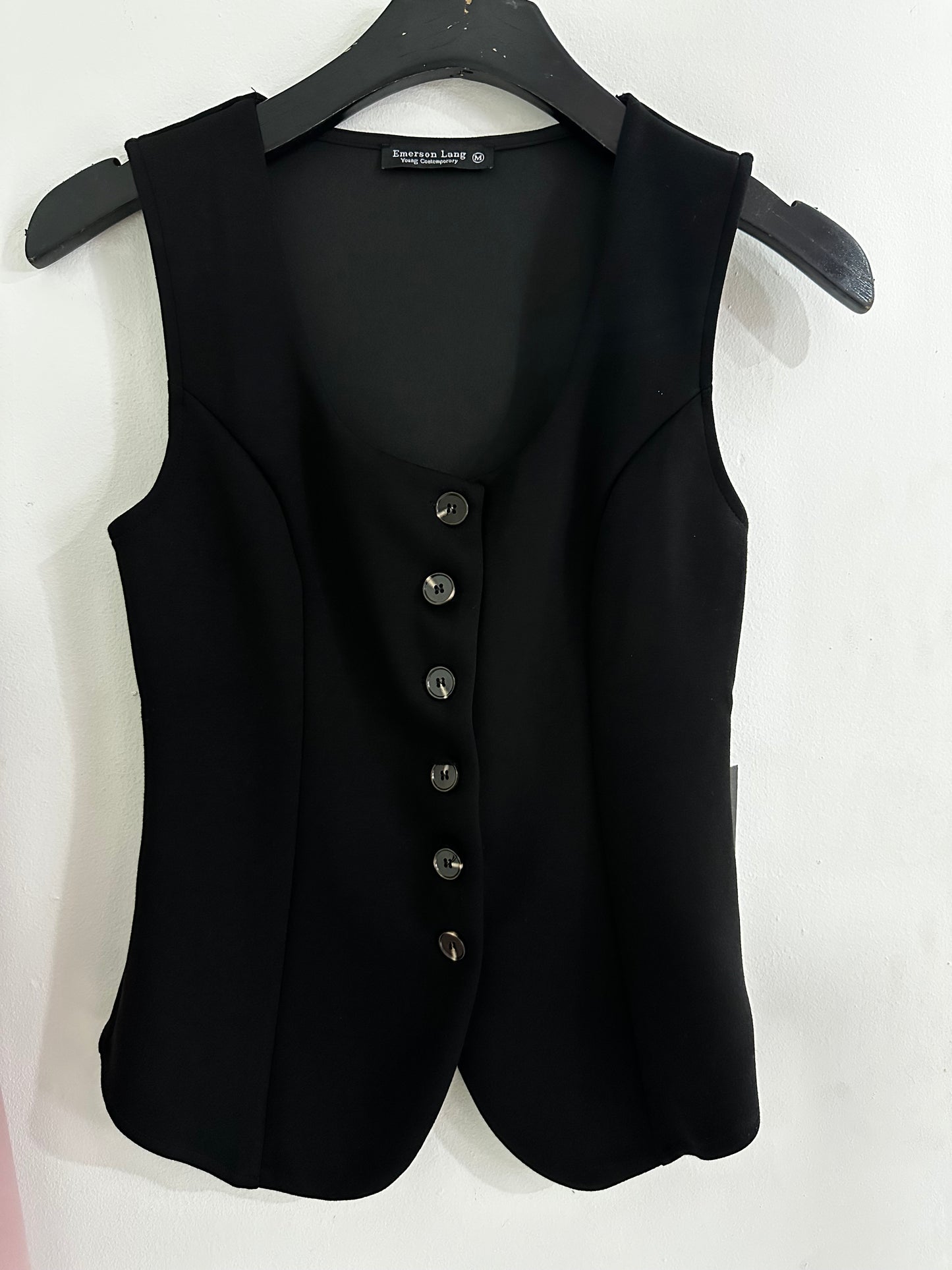 Camisa chaleco blazer negro dama mujer