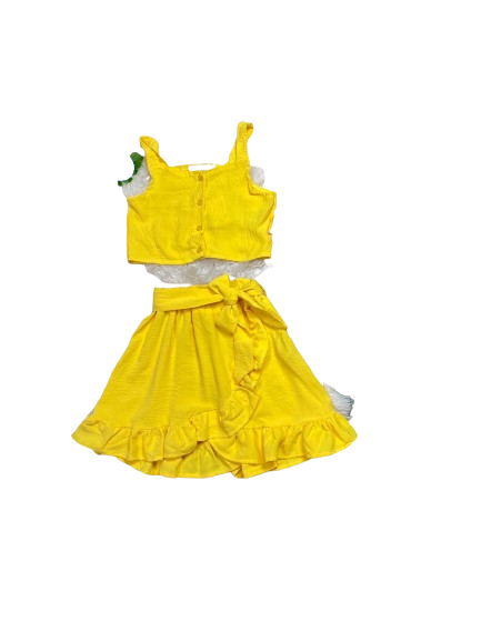 Set 2 piezas niña amarillo