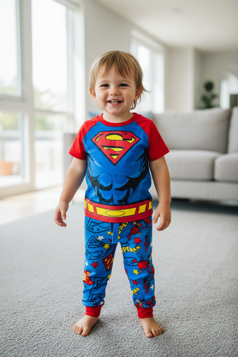 Set 2 piezas pijama superman niño