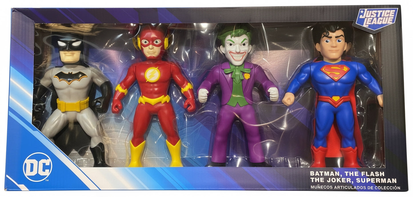 Juguete figura acción 9 pulgadas 4 piezas WT-JL9-04 niño batman supermán iron man