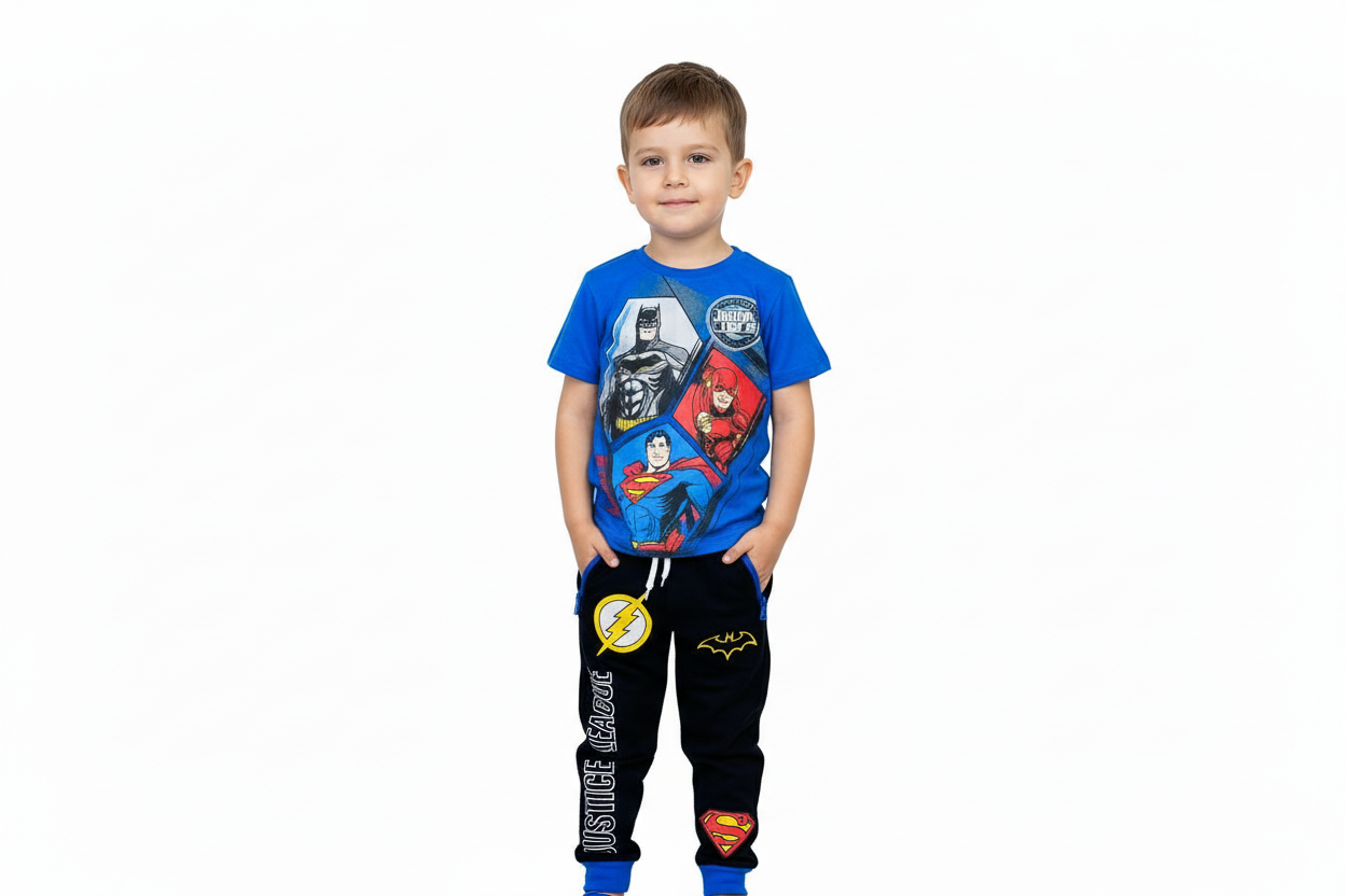 Set conjunto 2 piezas liga de la justicia niño