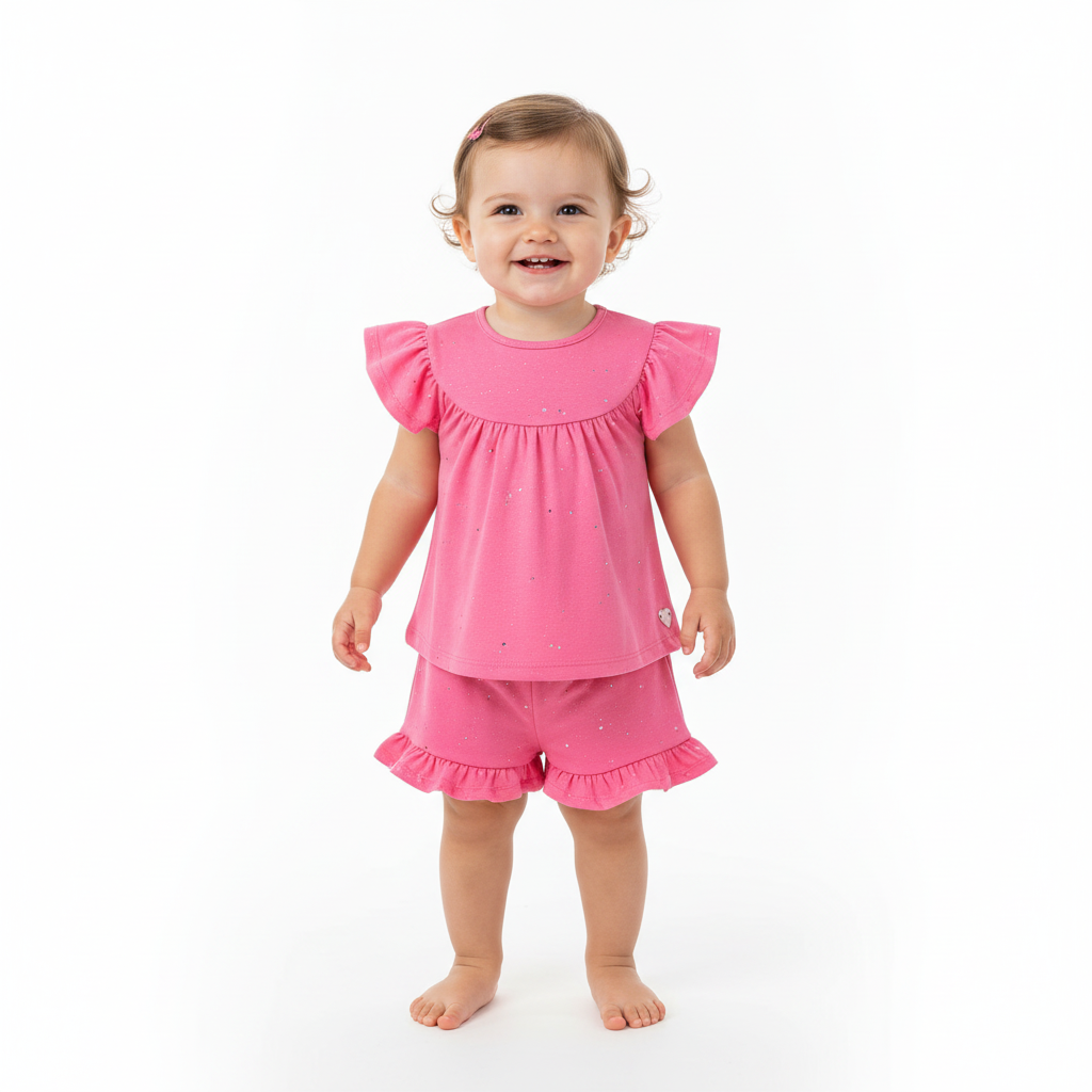 Set 2 piezas bebe niña rosado quimby 34140-GLI016 promo 2x1000