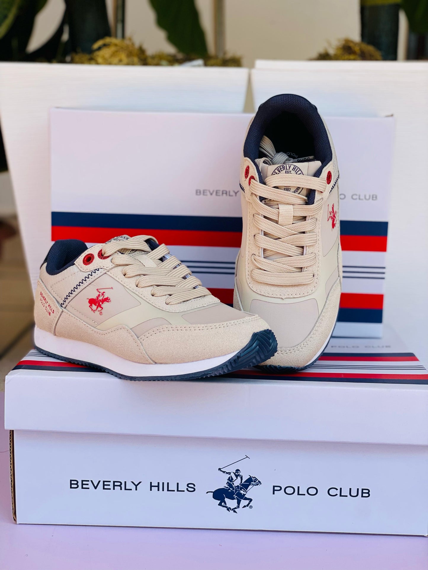 Tenis polo club para niño Beige SAMMY-BG-K5