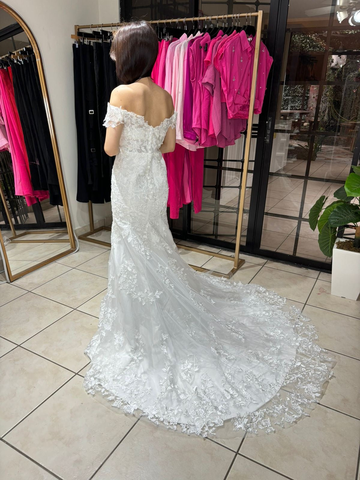 Vestido gala dama blanco novia talla 4 nuevo