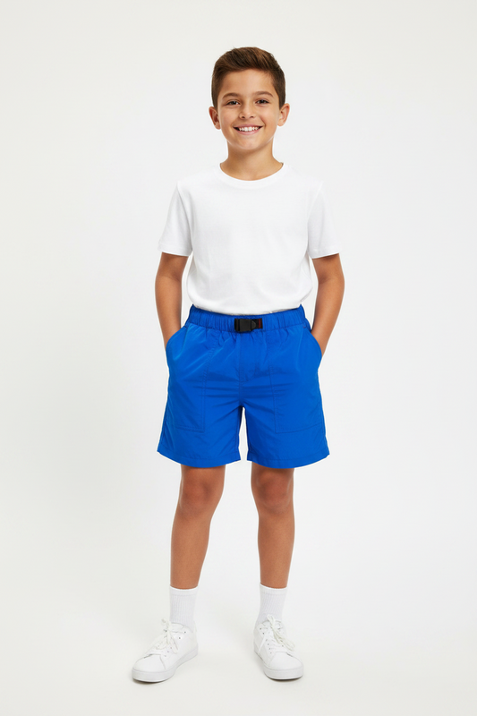 Calzoneta Short traje de baño azul  nino deportivo promo 4x1000