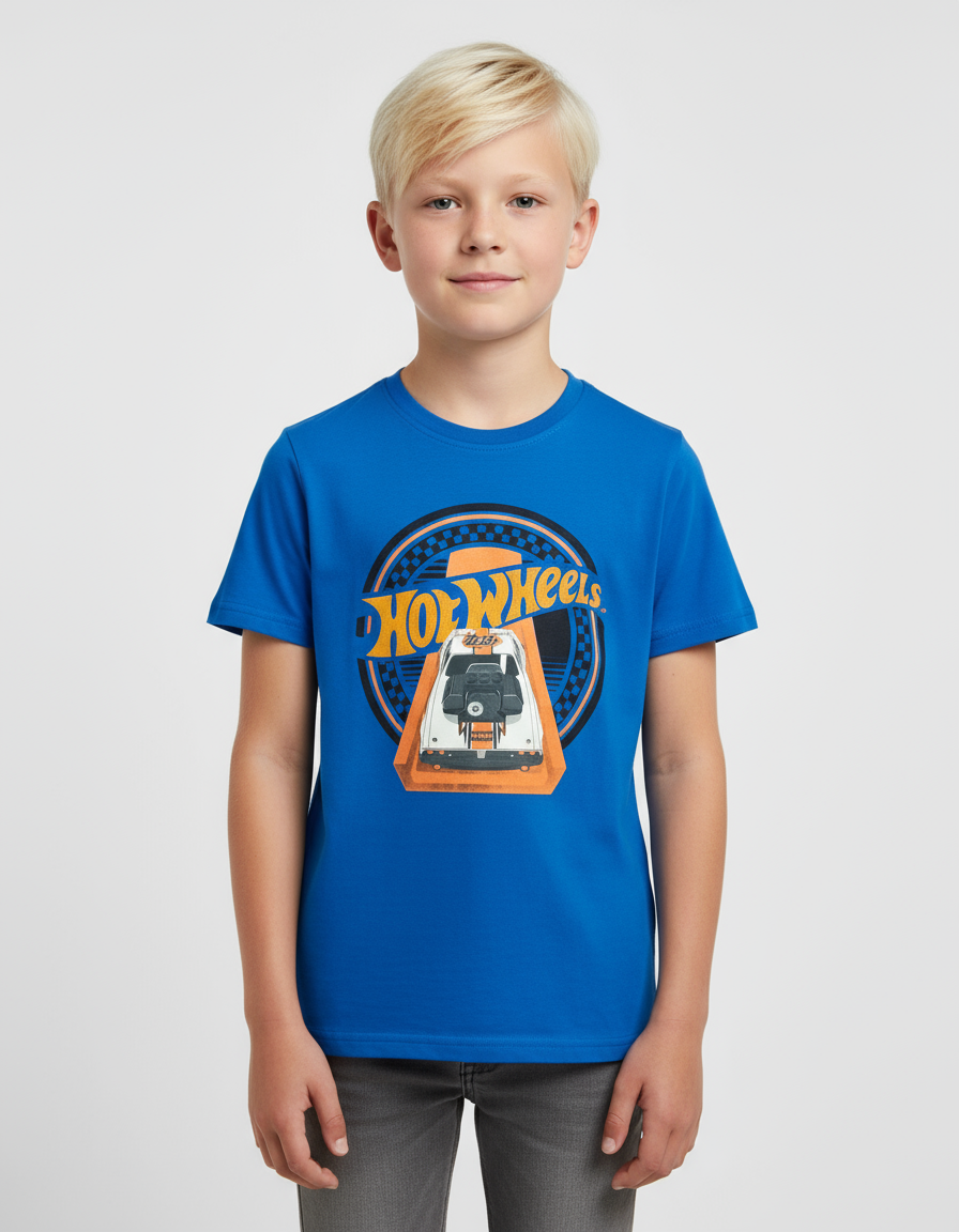 Camisa azul oscuro niño Hotwheels Disney HW-91425