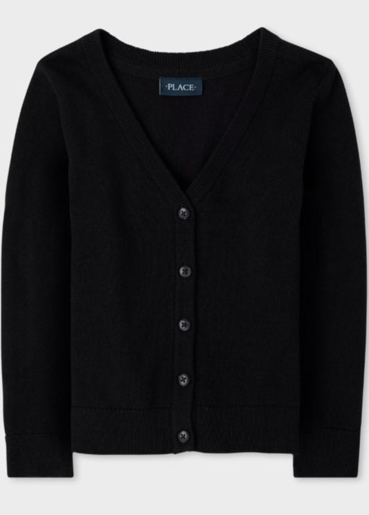 Sueter cardigan negro place  niña