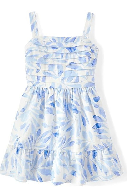 Vestido blanco con azul flores Gymboree niña 3053058