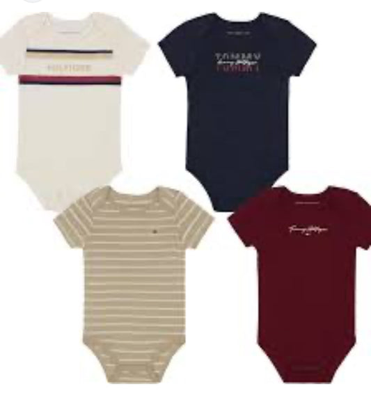 Set 4 pieza mameluco Tommy Hilfiger niño
