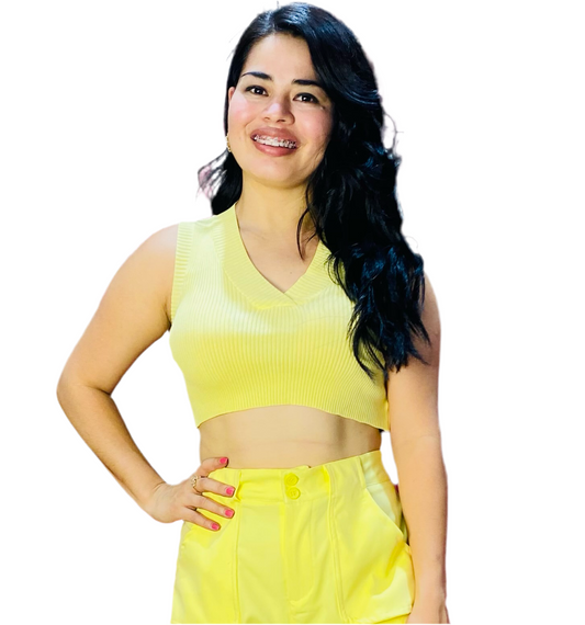 Camisa Blusa Dama amarillo CTD1138-20 390290