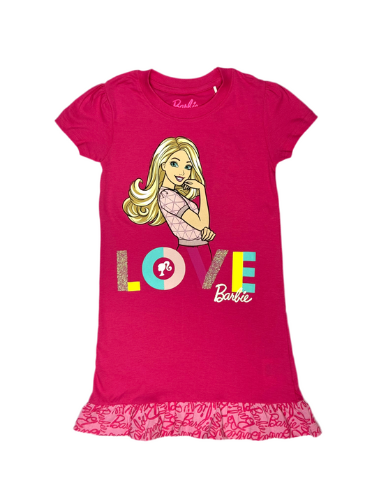 Vestido rosado fucsia niña Barbie Disney BA-89970