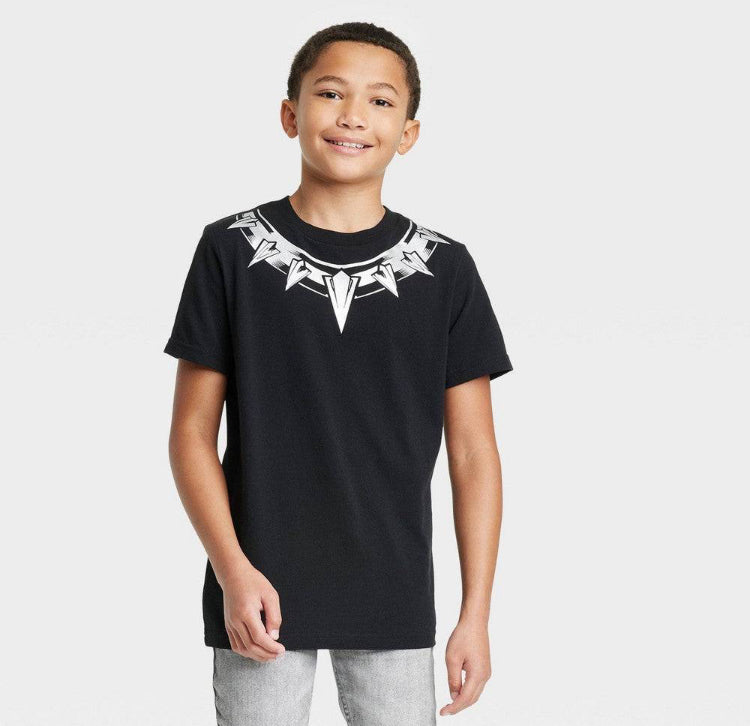 Camisa negra Marvel pantera negra niño