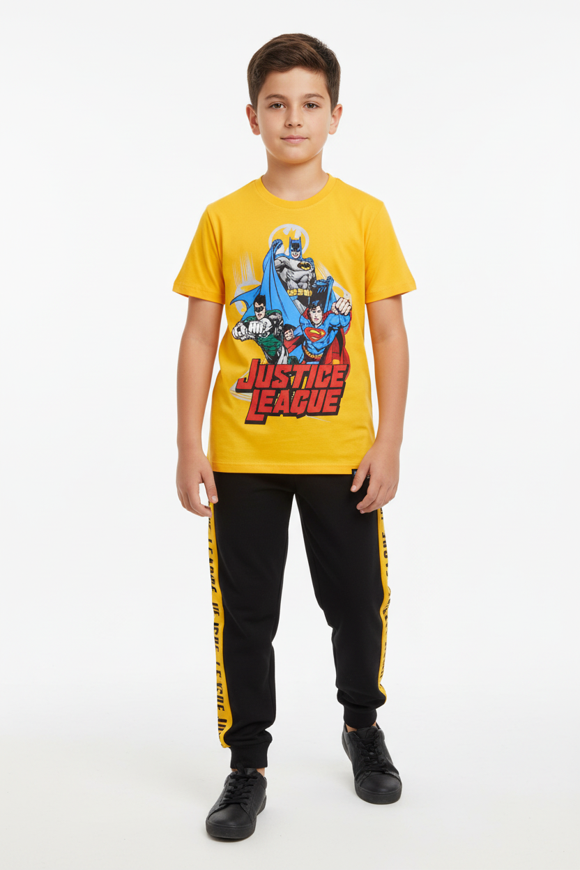 Set conjunto 2 piezas niño batman amarillo C9-JL-1016N 590490 promo