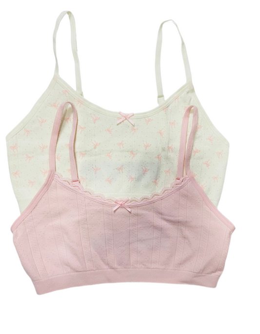 Set 2 tops chongo centros rosado niña Primark