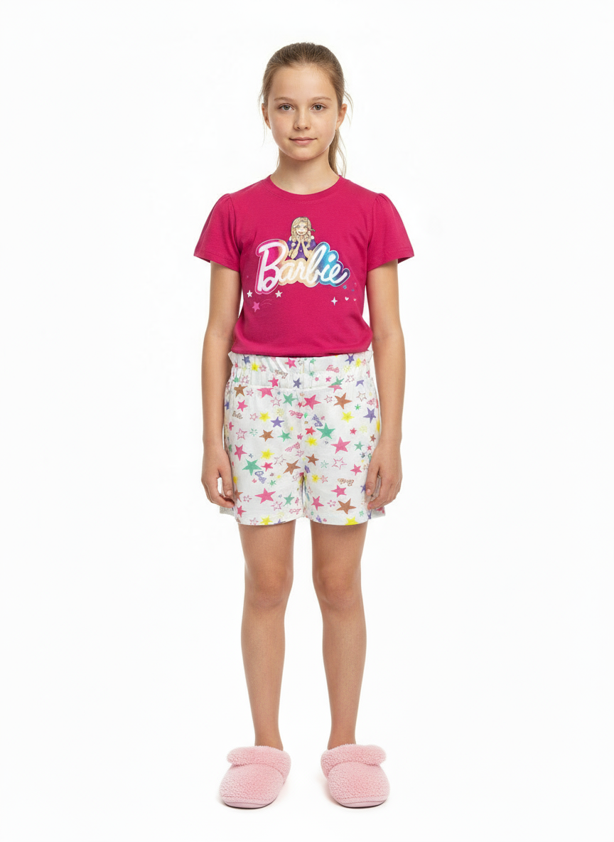 Pijama rosada fucsia niña Barbie Disney BA-89966