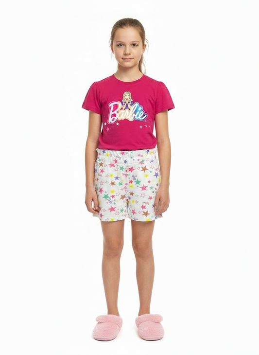 Pijama rosada fucsia niña Barbie Disney BA-89966