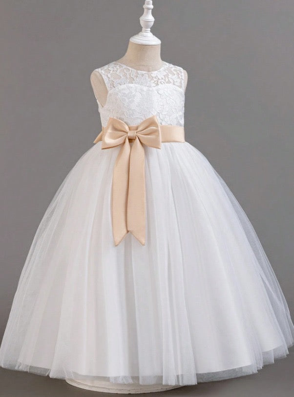 Vestido blanco largo para evento de gala