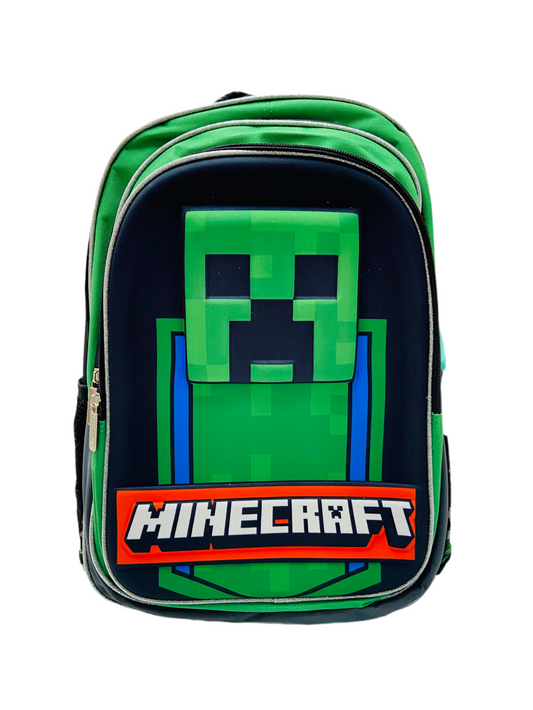 Mochila verde 16 pulgadas minecraft niño M34-220194