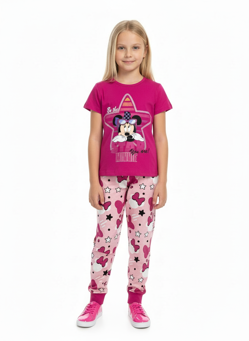 Pijama rosado fucsia niña Minnie Disney MM-2574 promo 2x1000