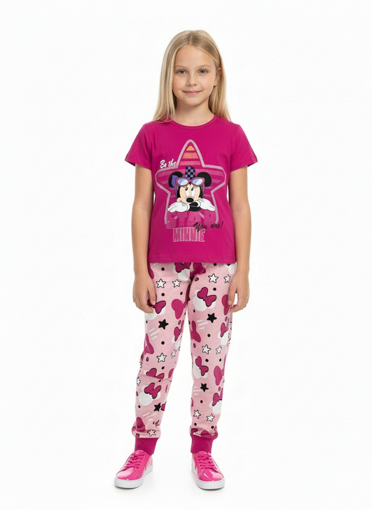 Pijama rosado fucsia niña Minnie Disney MM-2574 promo 2x1000