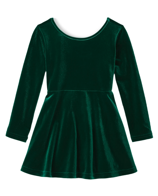 Vestido verde niña velvet Childrens Place 12m a 16 años 75691504