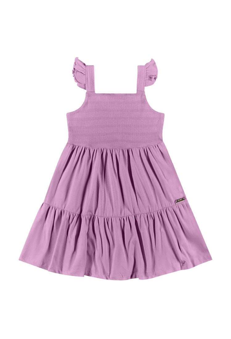 Vestido morado quimbykids niña 34187-143209 revuelos algodón