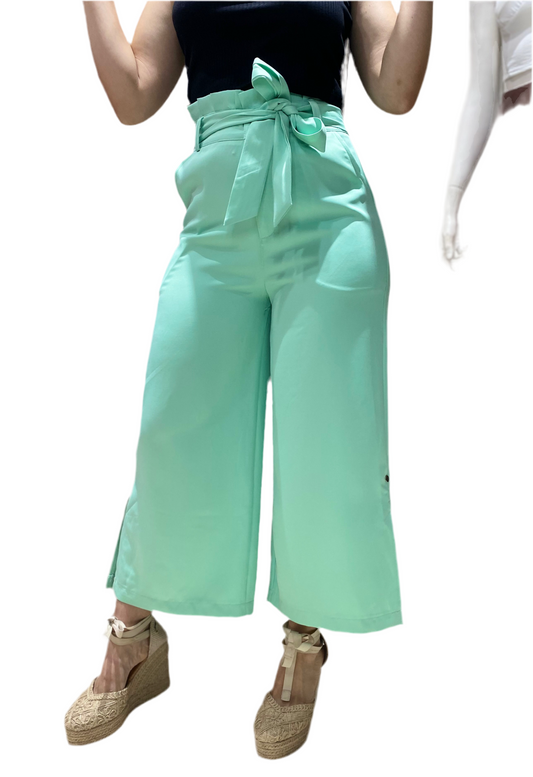 Pantalón Dama verde Menta Tela Formal con faja INT3:1735 690590490