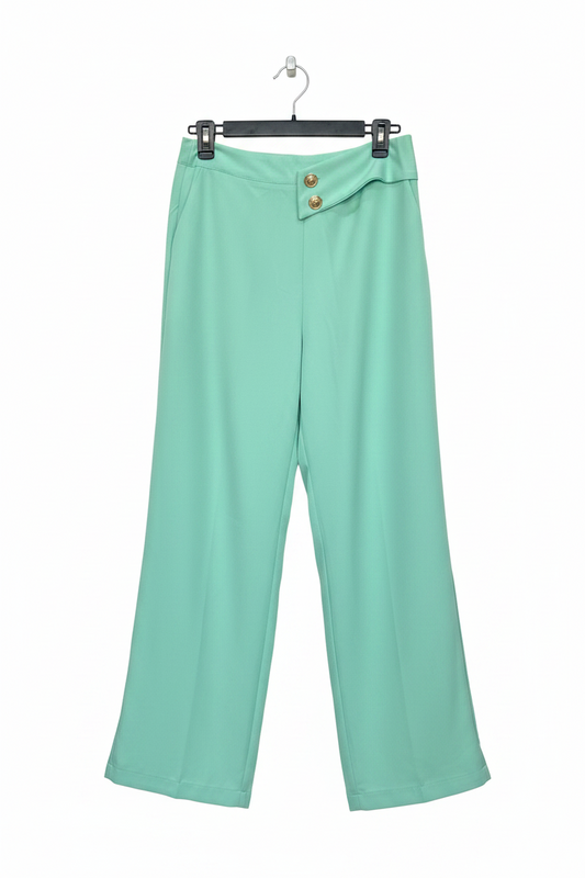 Pantalon Dama Tela Formal  verde menta  INT3-1734  690590490 promo 3x1000